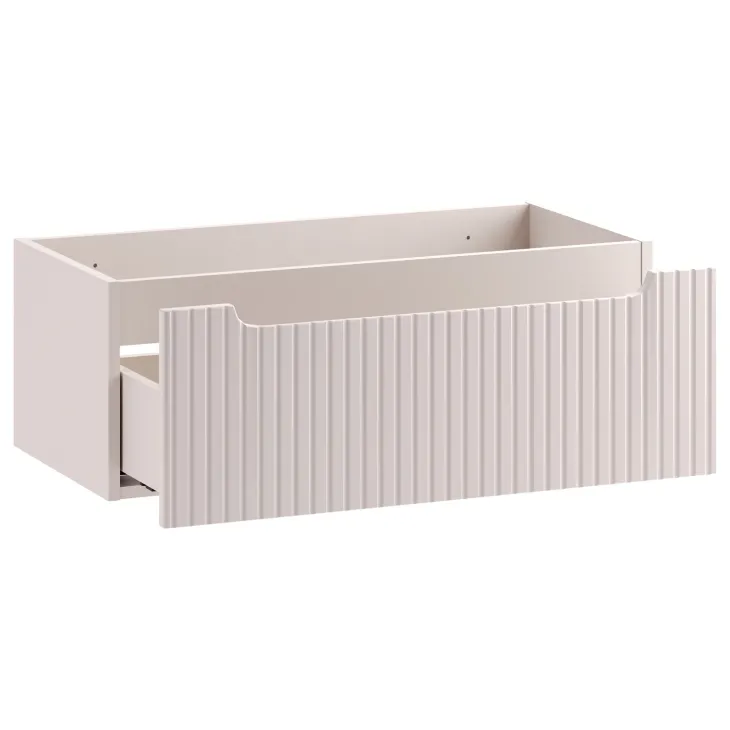 Mobile bagno sospeso 80cm cannettato con lavabo 1 cassetto beige Cleany