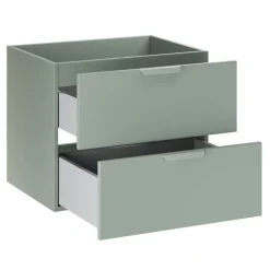 Mobile bagno sospeso 100cm 2 cassetti verde salvia rovere Speranza