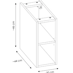 Mobile bagno sospeso 180cm 2 cassettoni e 2 cassetti attrezzati e 2 vani grigio quercia Serif