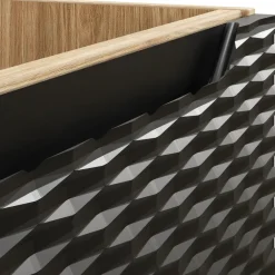 Mobile bagno sospeso 60cm 2 cassetti nero rovere Swim