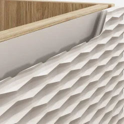 Mobile bagno sospeso 60cm 2 cassetti beige rovere Swim
