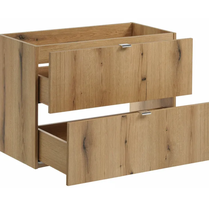 Mobile bagno sospeso 80cm con colonna rovere Rovery