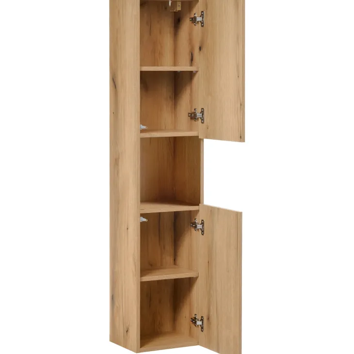 Mobile bagno sospeso 80cm con colonna rovere Rovery
