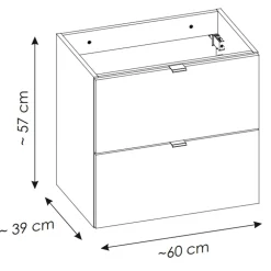 Mobile bagno sospeso 90cm con colonna rovere Rovery