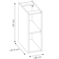 Mobile bagno sospeso 100cm con colonna rovere Rovery