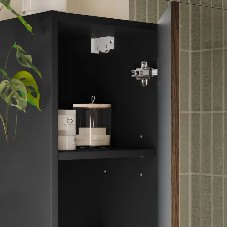 Mobile bagno sospeso 80cm con colonna noce Walnuts