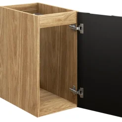 Mobile bagno sospeso 120cm con lavabo da incasso nero rovere Swim