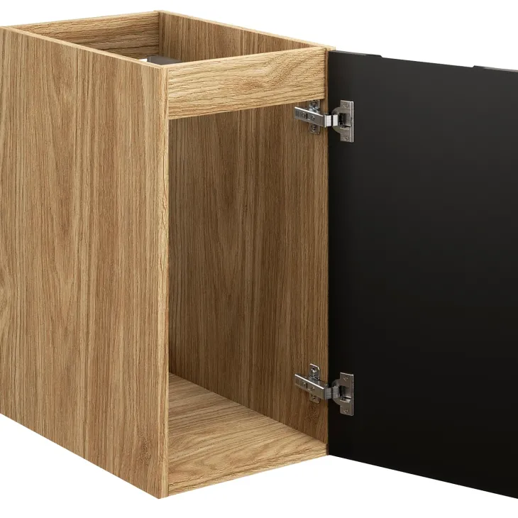 Mobile bagno sospeso 90cm con lavabo da incasso nero rovere Swim