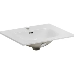 Mobile bagno sospeso 70cm con lavabo da incasso 2 cassetti beige rovere Swim