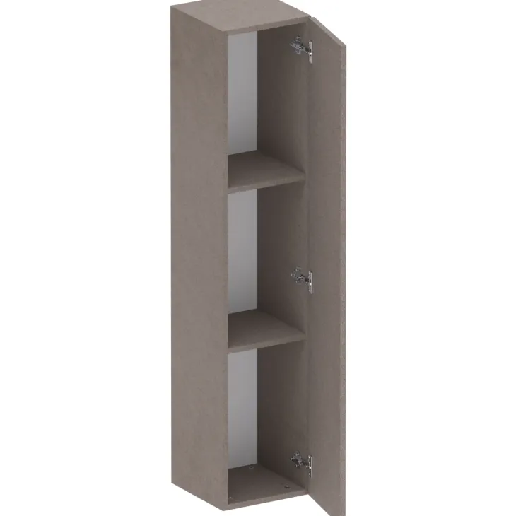 Mobile ingresso consolle 98x196h cm pannello cannettato rovere chiaro marrone bronzo Sunset Decor 1002