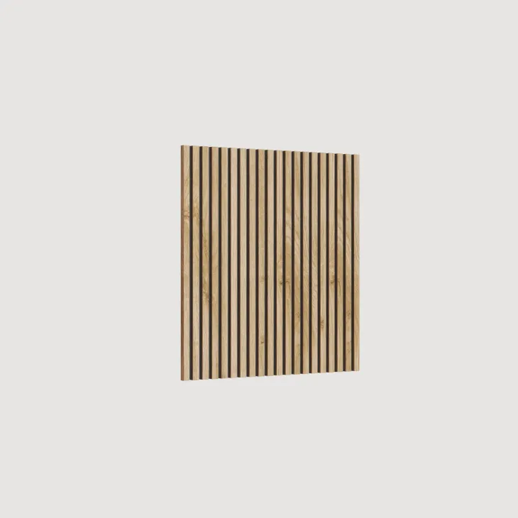 Mobile ingresso sospeso consolle 125x240h cm pannello cannettato tortora rovere chiaro Sunset Decor 1007