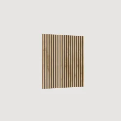 Mobile ingresso sospeso consolle 132x240h cm pannello cannettato marrone rovere chiaro Sunset Decor 1020