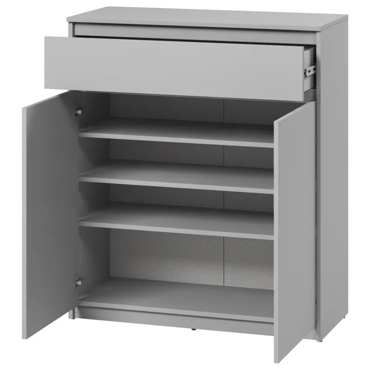 Mobile ingresso 300x200h cm con specchio appendiabiti armadio grigio Accent