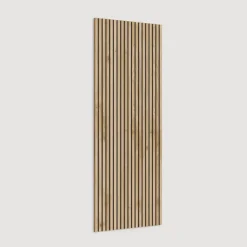 Mobile ingresso 193x220h cm pannello cannettato marrone bronzo rovere chiaro Sunset Decor 1015