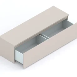 Mobile ingresso 207x180h cm pannello cannettato beige cashmere rovere chiaro Sunset Decor 1018