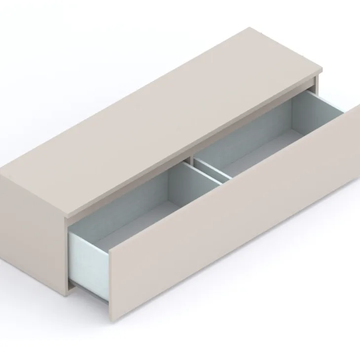 Mobile ingresso 207x180h cm pannello cannettato beige cashmere rovere chiaro Sunset Decor 1018