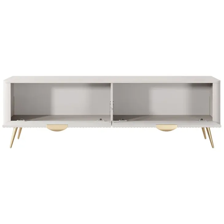 Mobile porta TV 163x51h cm 2 ante beige cannettato Ramis