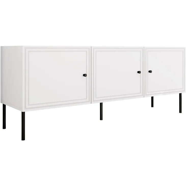 Mobile porta TV 151x60h cm 3 ante bianco opaco Stark