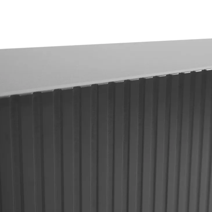 Mobile porta TV 201x53h cm 4 ante cannettato antracite Essence