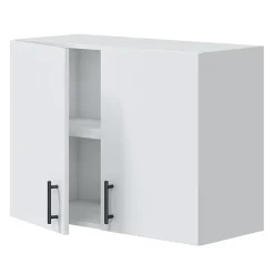 Mobili lavanderia completa 160 cm componibile bianco lucido rovere Kimera