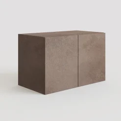 Panca da terra ingresso 63x35h cm 2 ante marrone bronzo Sunset