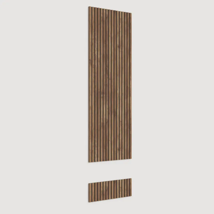 Pannello cannettato a muro 69x260h cm con ganci appendiabiti rovere scuro Sunset Decor