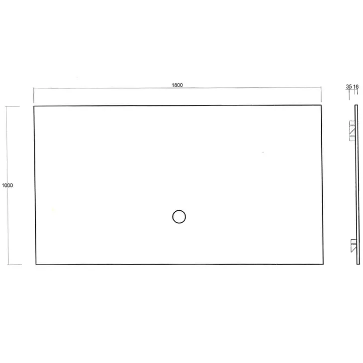 Pannello porta tv 180x100h cm bianco lucido Sunset