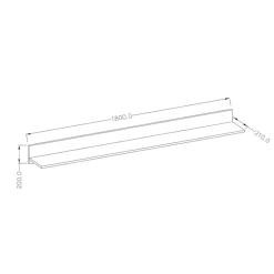 Parete attrezzata 325x206h cm bianco frassinato rovere Paloma 2