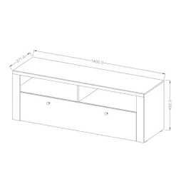 Parete attrezzata 325x206h cm noce rovere grigio Paloma 2