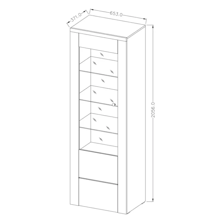 Parete attrezzata 325x206h cm noce rovere grigio Paloma 2