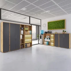 Scrivania ufficio moderna 150x78cm rovere Woody