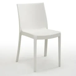 Sedia da giardino impilabile in polipropilene bianco Olbia