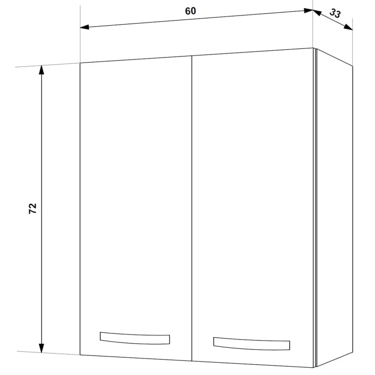 Set base e pensile cucina 60cm 2 ante bianco frassinato Talise