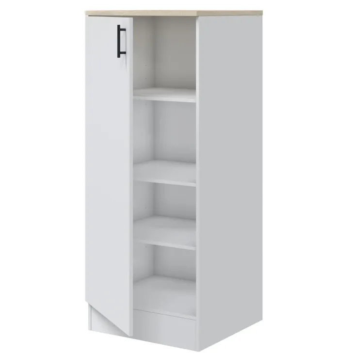 Set mobili base per cucina 180 cm componibile bianco lucido rovere Kimera