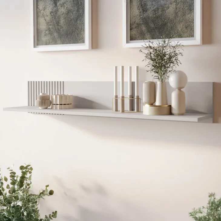 Set mobili soggiorno completo con frontali cannettati beige Ziggy 4
