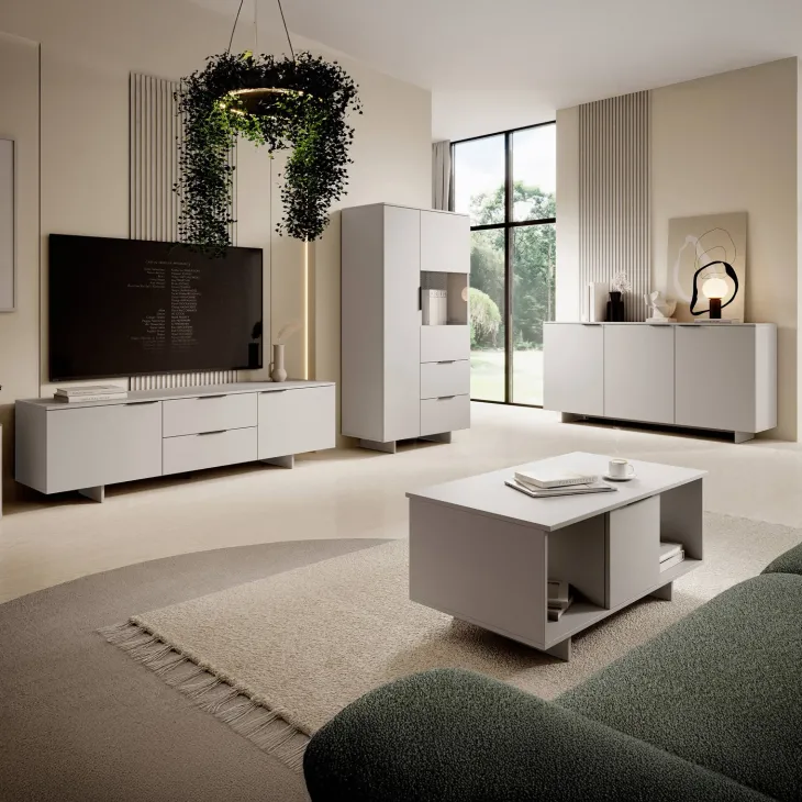 Set mobili soggiorno completo beige cashmere Stone 2