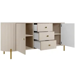 Set mobili soggiorno completo cannettato beige cashmere Zurik 1