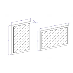 Specchio da parete 40x60h cm rovere Lolla