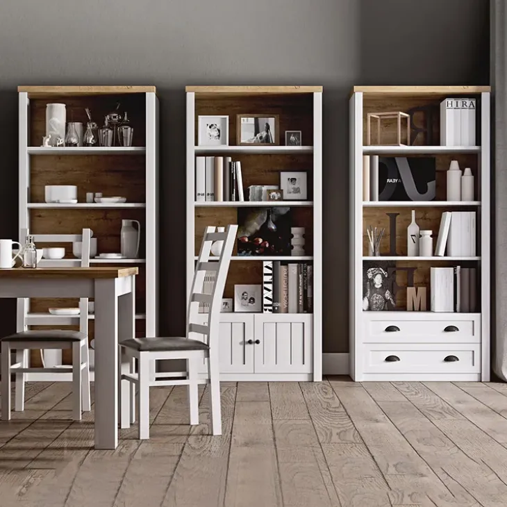 Tavolino da salotto 70x70cm bianco frassinato rovere Provenza