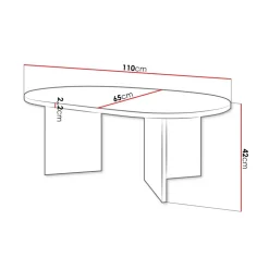 Tavolino da salotto 110x65cm noce Elden