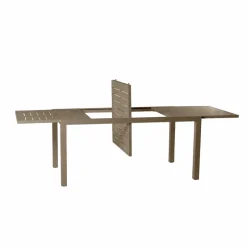 Tavolo da giardino allungabile 160/240x90cm in alluminio tortora Brezza