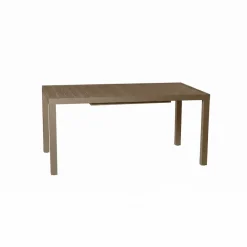 Tavolo da giardino allungabile 160/240x90cm in alluminio tortora Brezza