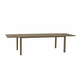 Tavolo da giardino allungabile 200/300x100cm in alluminio tortora Brezza