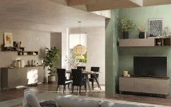 Tavolo 210x90cm bronzo rovere scuro Jonson