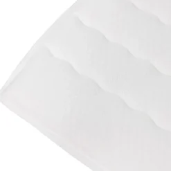 Topper matrimoniale king size 200x200cm trapuntato imbottito con elastici bianco Corsica